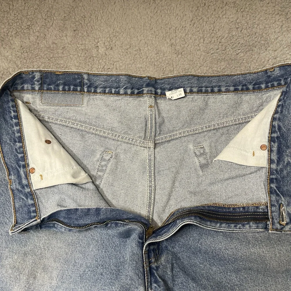 Vintage Levi's 468 Jeans Mens 42x30 Light Blue Relaxed Straight Denim Pants VTG